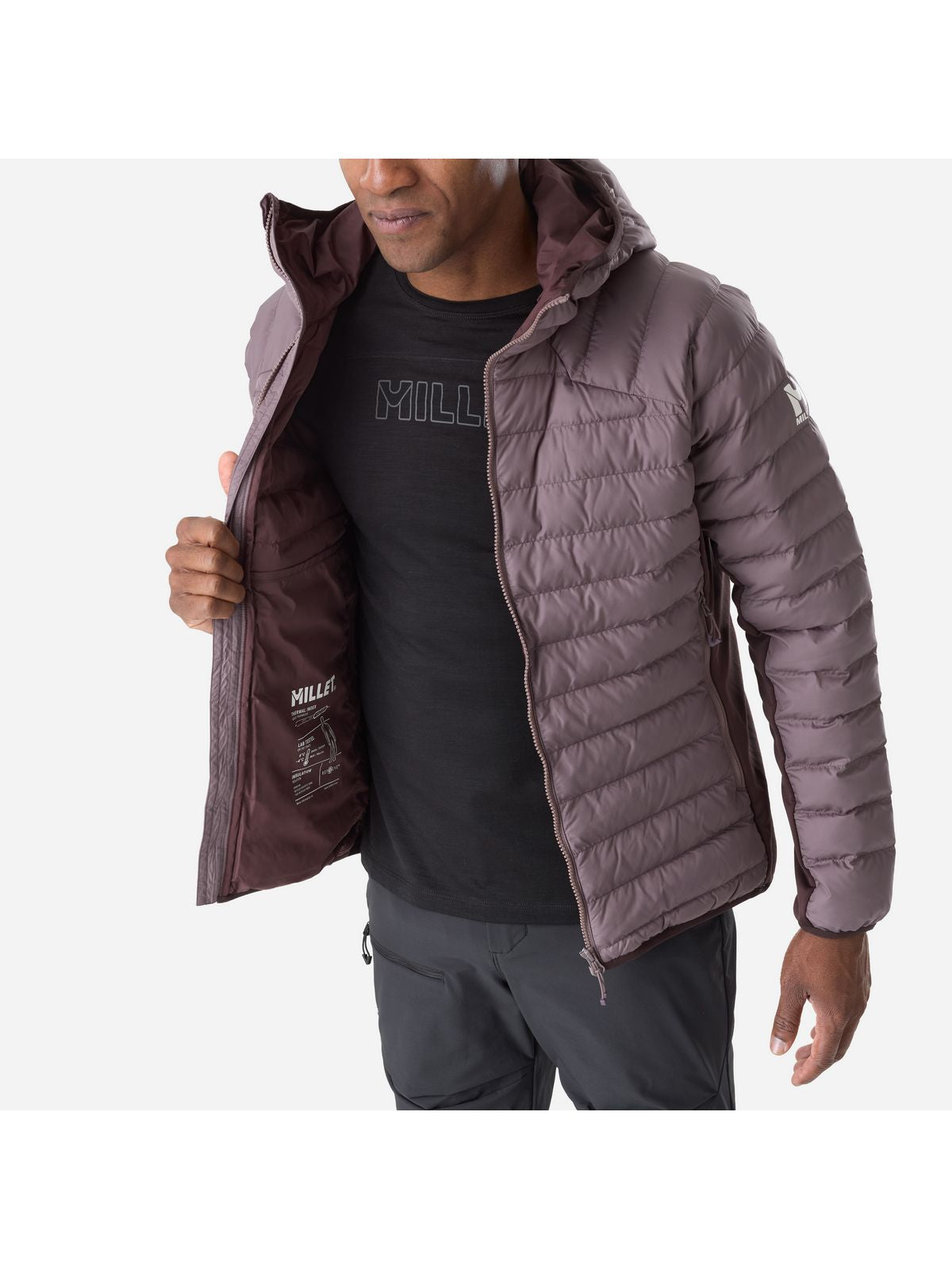 Kurtka męska MILLET M Fitz Roy Warm Hoodie M fioletowa