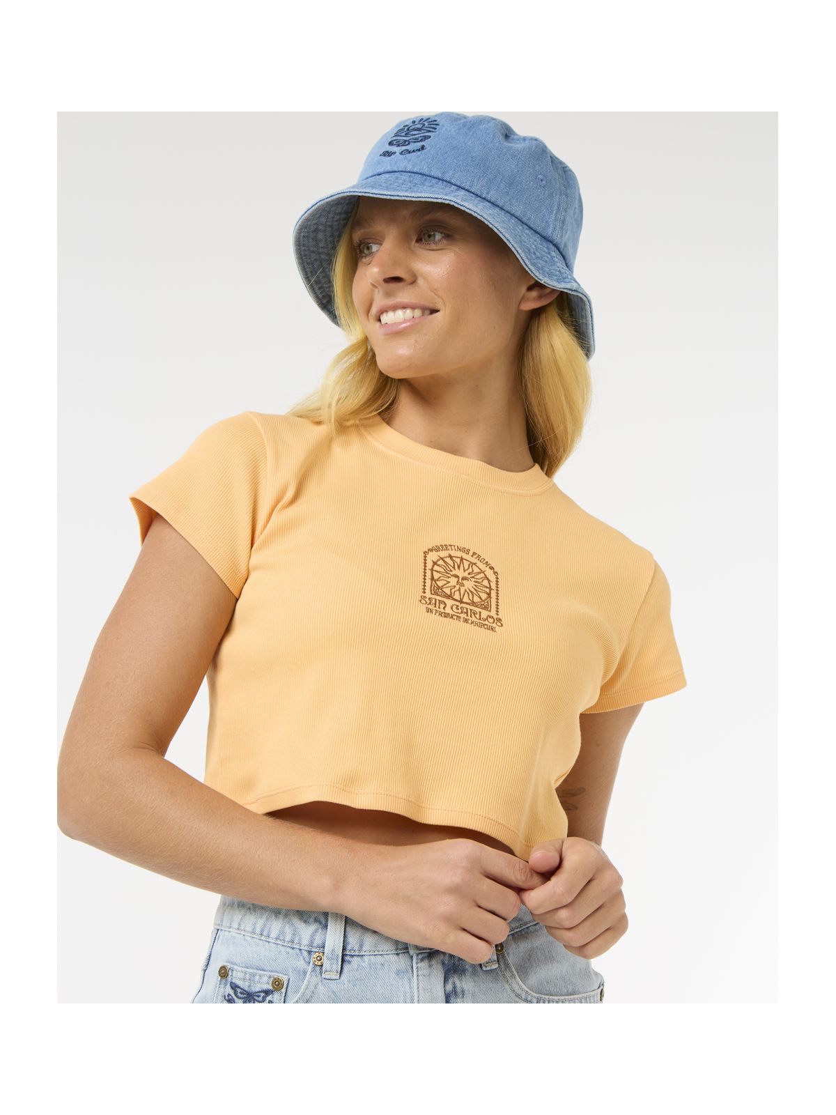 Koszulka RIP CURL San Carlos Baby Tee pomarańczowy