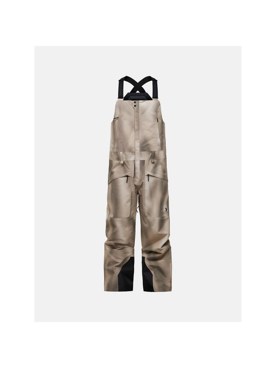 Spodnie narciarskie męskie PEAK PERFORMANCE Edge HIPE 3L AOP Shell Bib Pants beżowe
