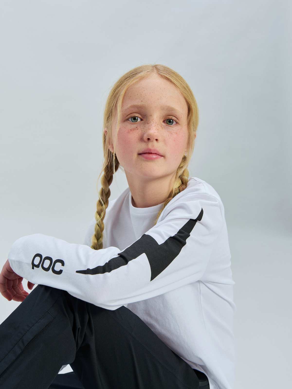 Koszulka dla dzieci POC L/S Tee Jr biały