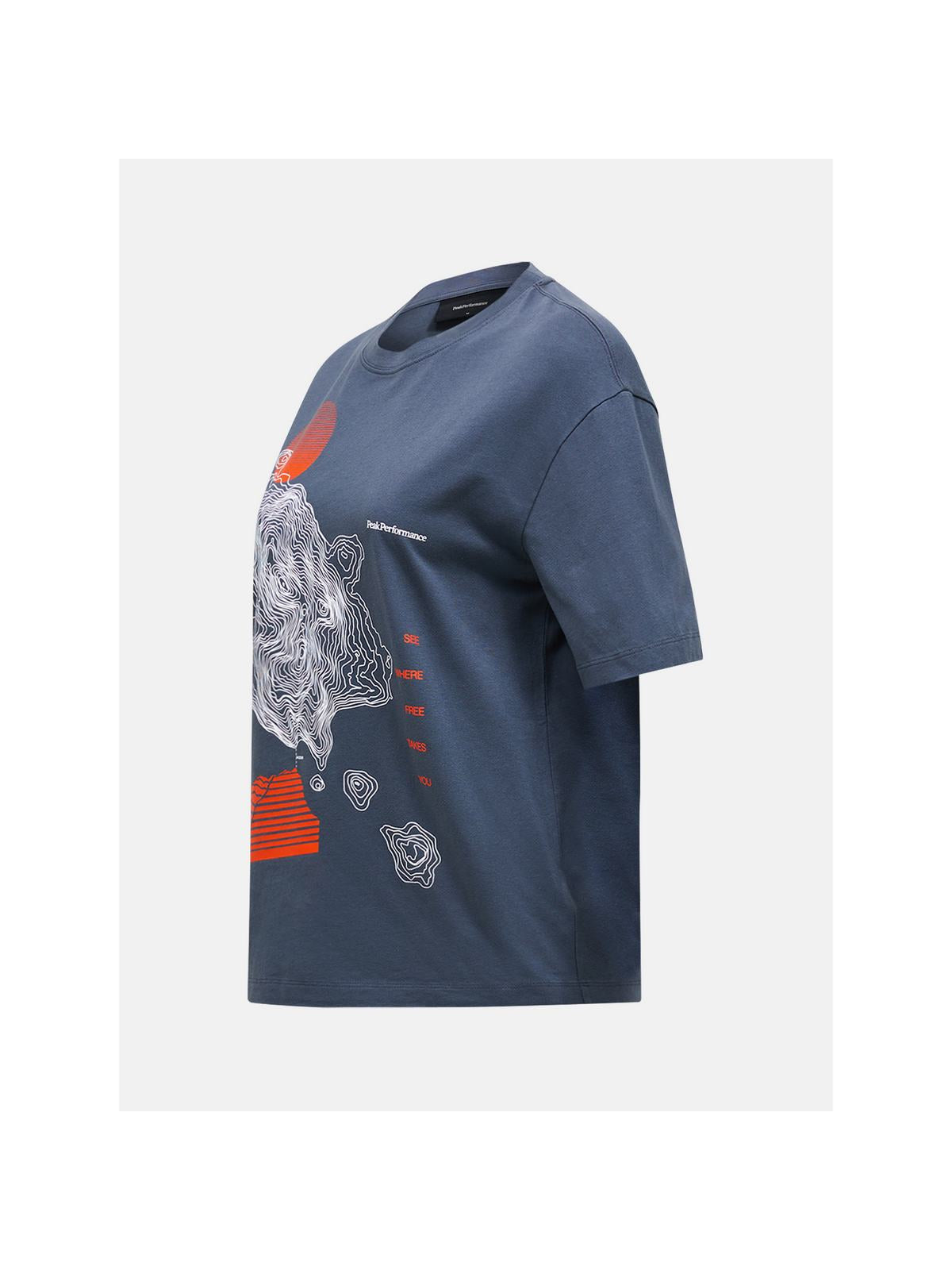 Koszulka PEAK PERFORMANCE W Graphic Tee granatowy