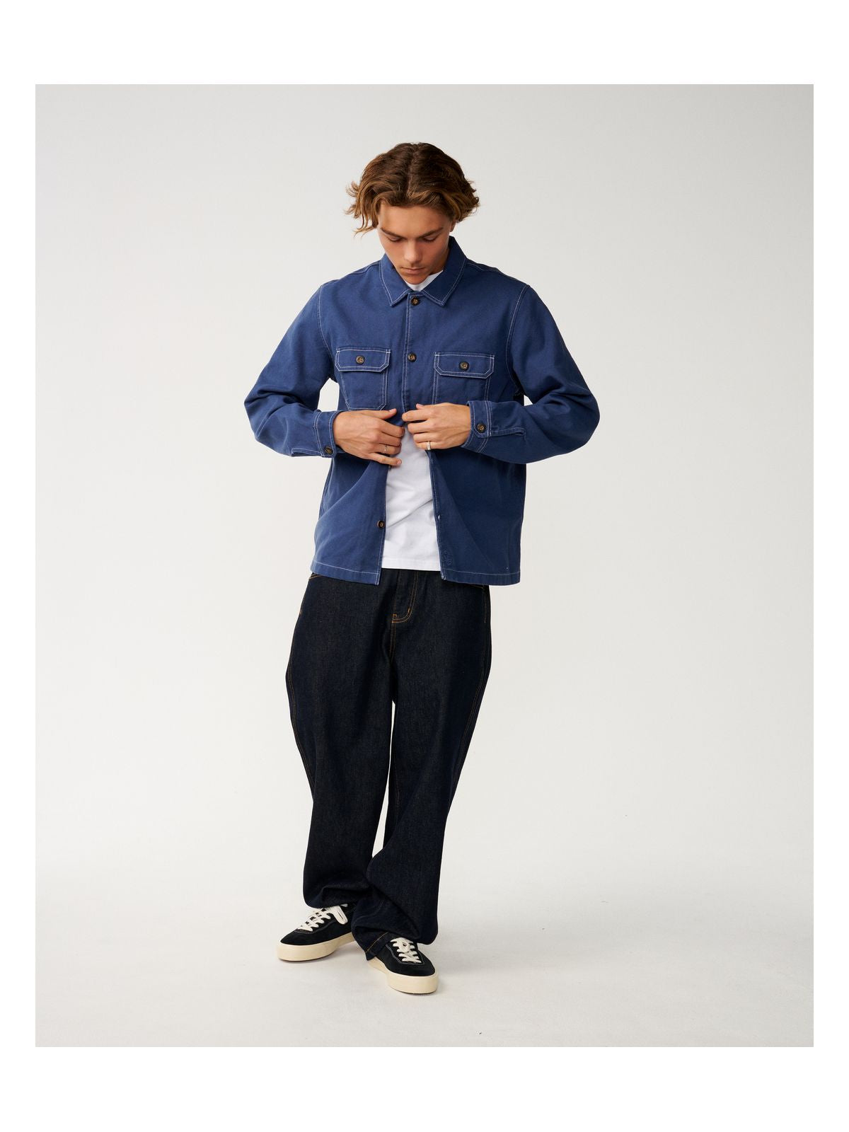 Kurtka męska RIP CURL Premium Surf Anyday Shacket granatowa
