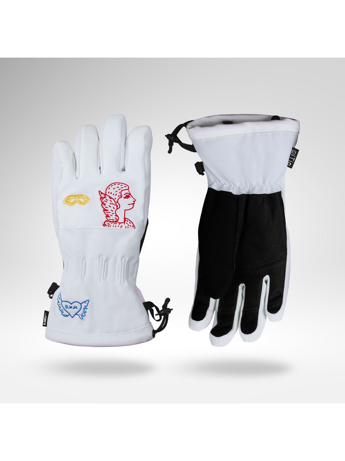 Rękawice narciarskie damskie ROSSIGNOL W Jcc Ski Gloves R-Shell Dry białe