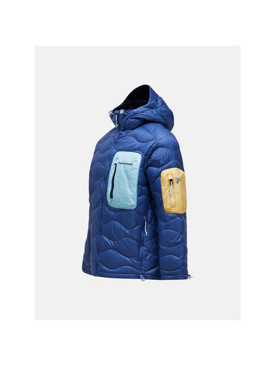 Kurtka puchowa męska PEAK PERFORMANCE Helium Utility Down Hood Jacket niebieska
