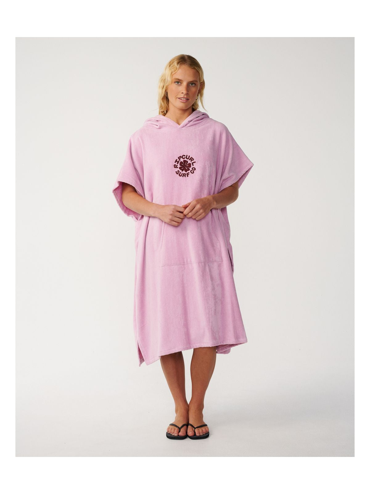 Ponczo damskie RIP CURL Icon Hooded Towel różowy