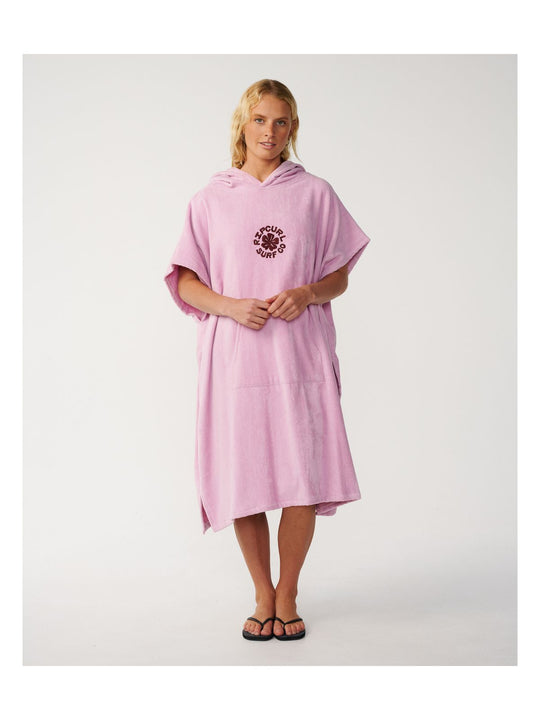 Ponczo damskie RIP CURL Icon Hooded Towel różowy
