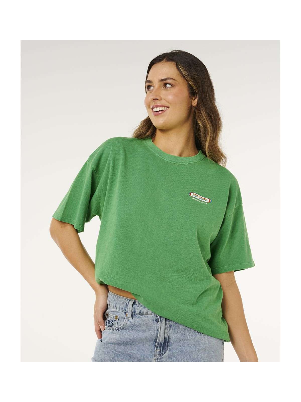 Koszulka damska RIP CURL Surf Revival Heritage Tee zielona
