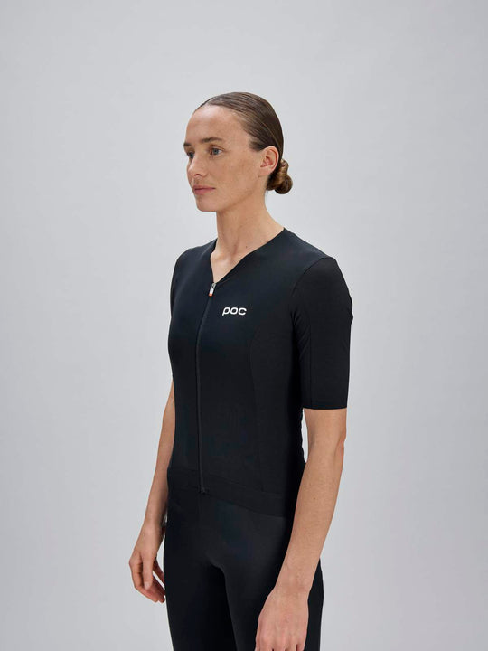 Koszulka rowerowa damska POC W's Raceday S/S Jersey czarna
