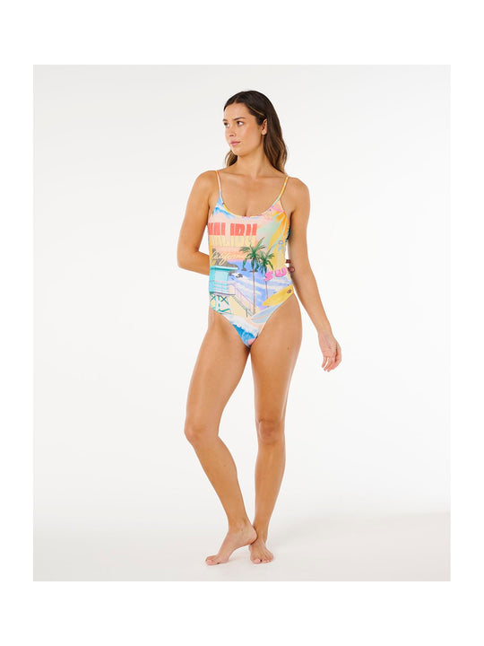 Kostium damski RIP CURL Hotel Malibu Cheeky One Piece multikolor
