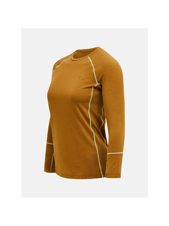 Koszulka Termiczna PEAK PERFORMANCE Magic Crew Wool-blend Baselayer Women brązowy
