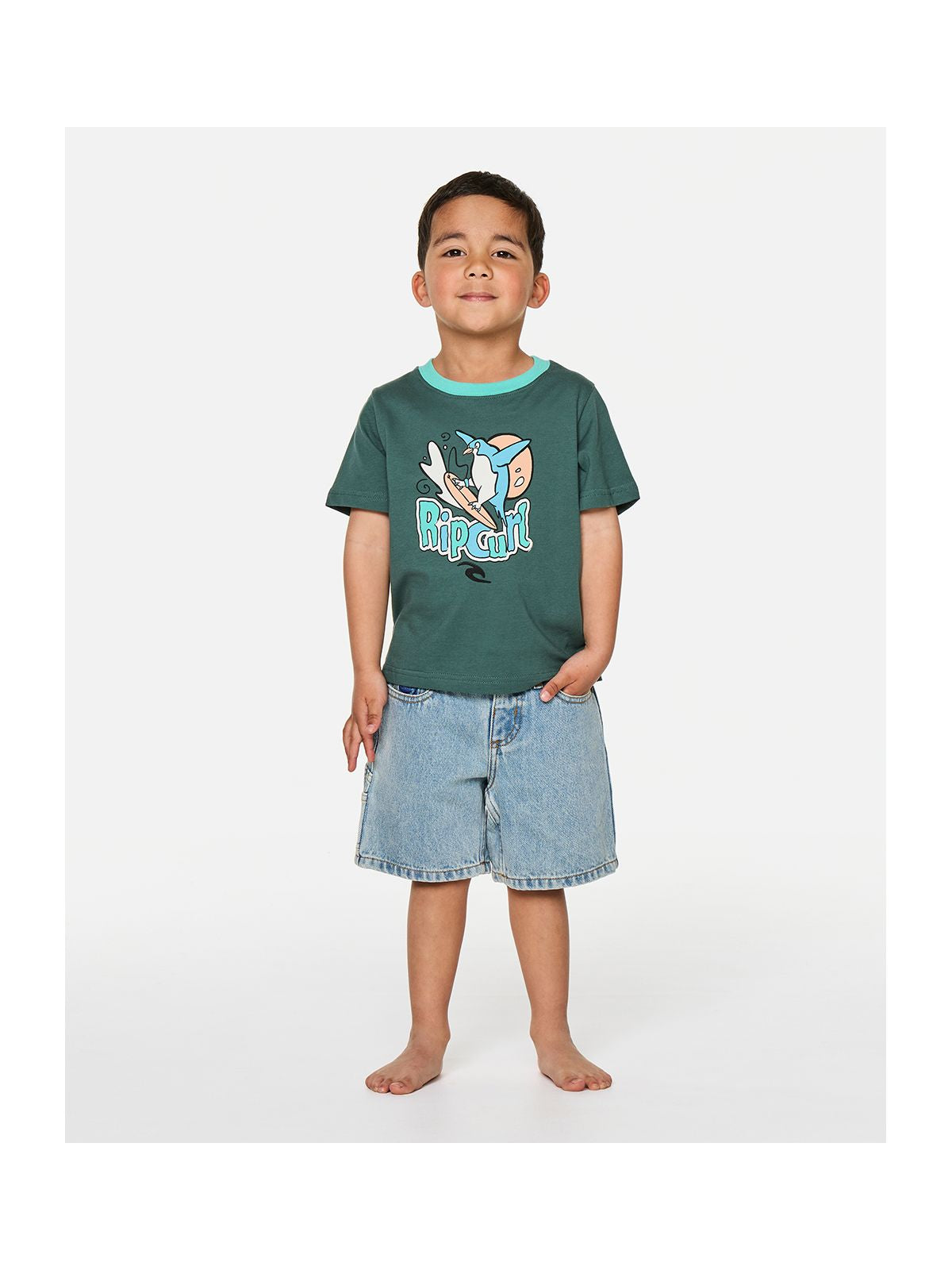 Koszulka juniorska RIP CURL Paddle Out Art Tee-Boy zielona