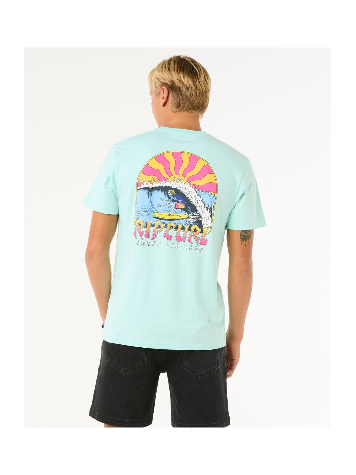 Koszulka męska RIP CURL Shred Til Tee błękitna