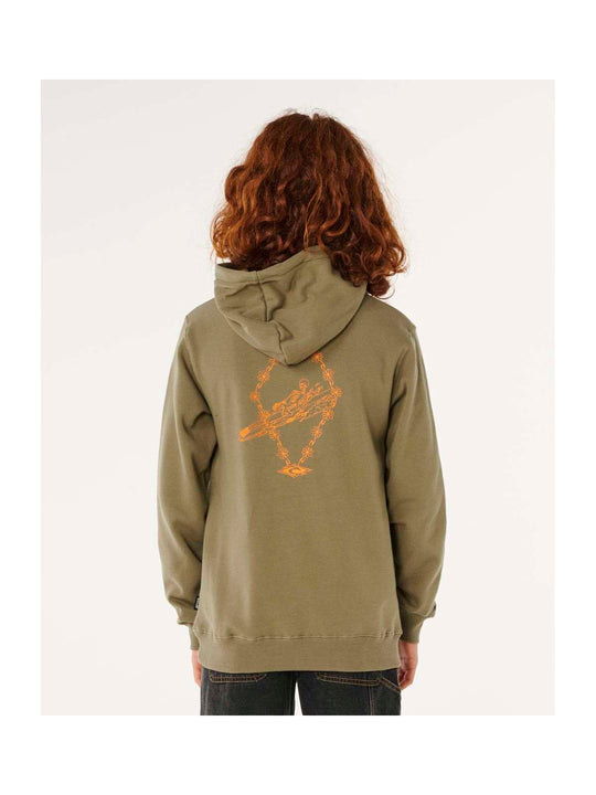 Bluza chłopięca RIP CURL Eternal Shred Art Hood-Boy zielona
