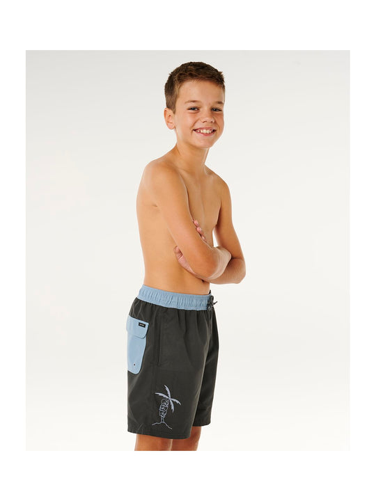Boardshorty chłopięce RIP CURL Eternal Shred Block Volley-Boy czarne
