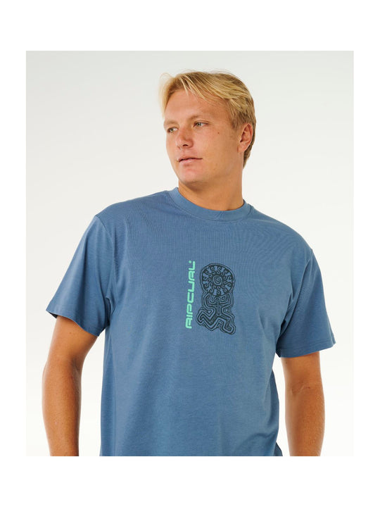 Koszulka męska RIP CURL Search Sundial Tee niebieska
