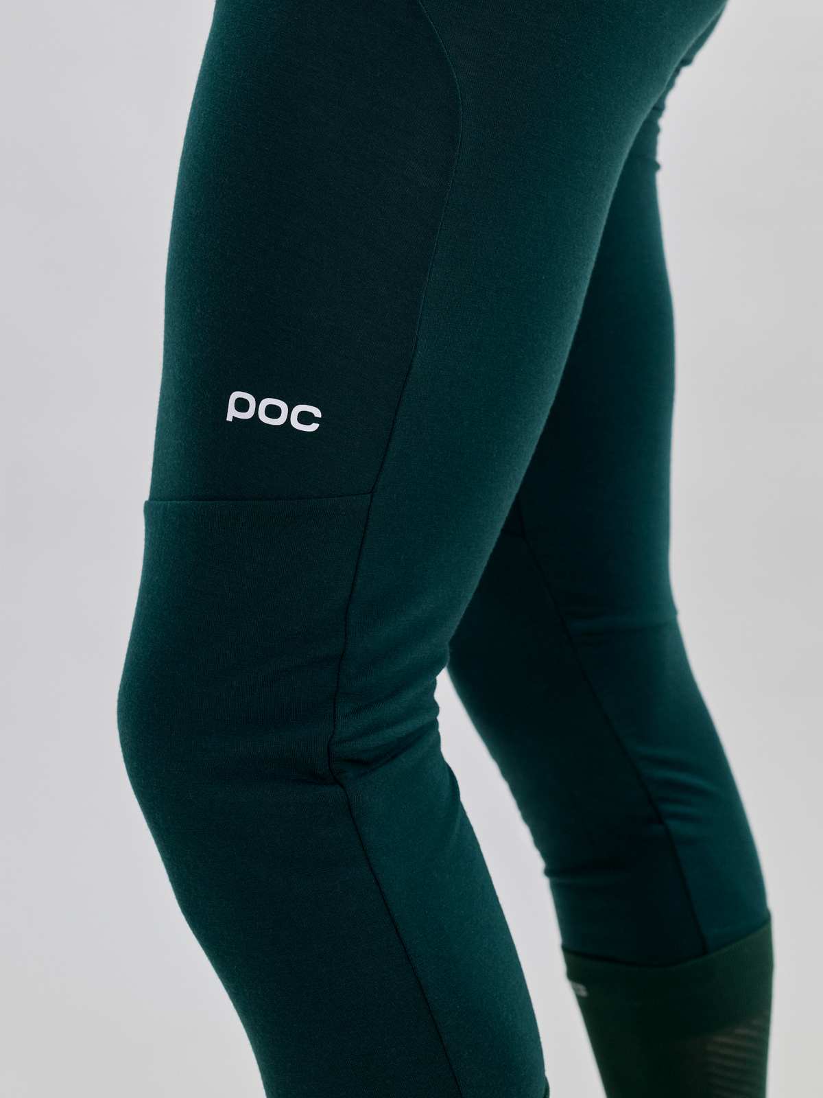 Legginsy narciarskie męskie POC M's Layer Merino 3/4 Tights zielony