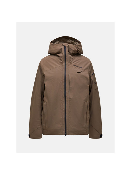 Kurtka narciarska męska PEAK PERFORMANCE Alpine GORE-TEX 2L Insulated Shell Jacket brązowa
