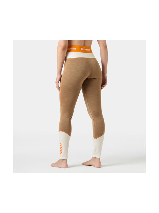 Bielizna termiczna damska HELLY HANSEN W LIFA MERINO MIDWEIGHT PANT brązowa

