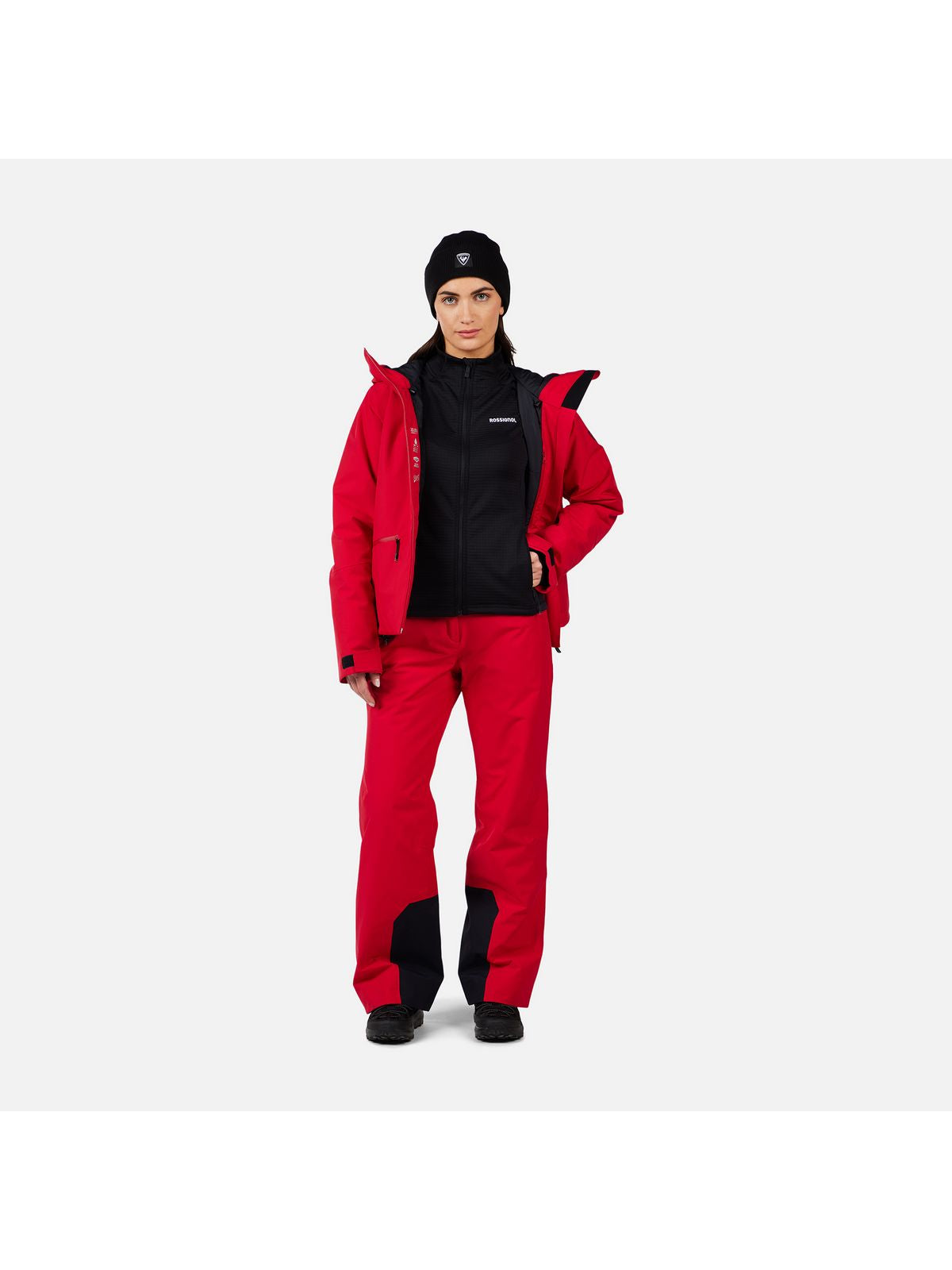 Bluza damska ROSSIGNOL W Blackside Mix HZ Fleece czarna