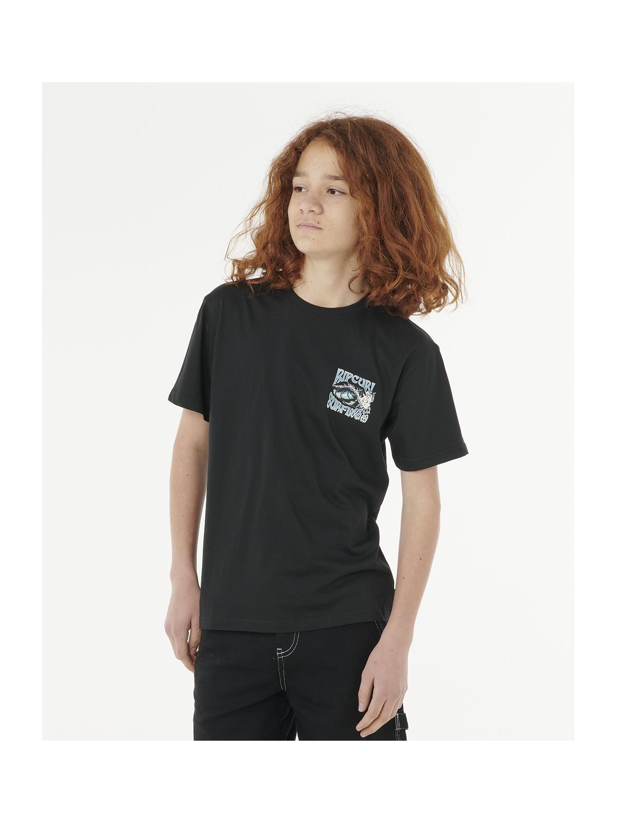 Koszulka RIP CURL HAZED & TUBED TEE-BOY czarna