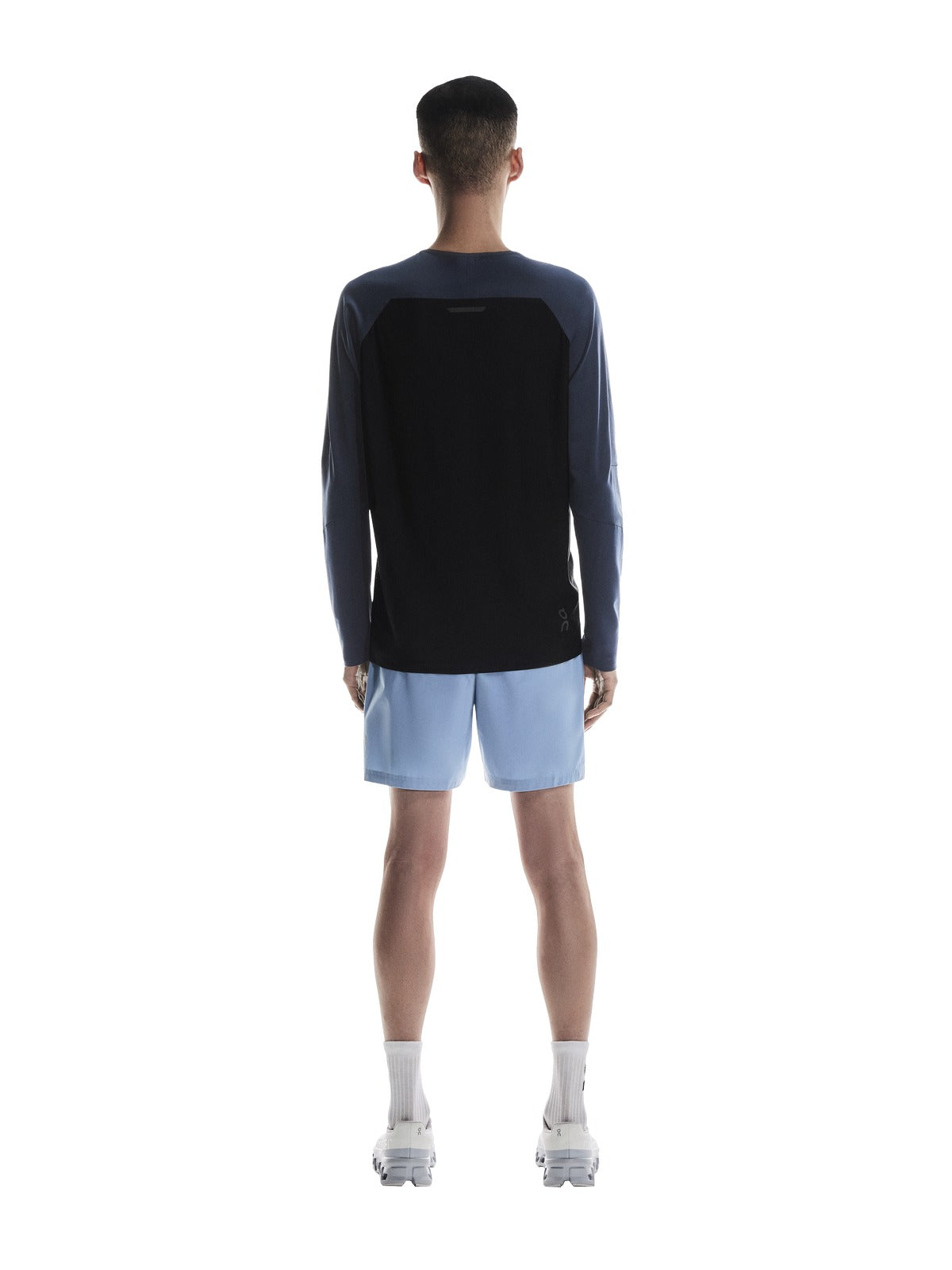 Longsleeve do biegania męski On Performance Long-T granatowy