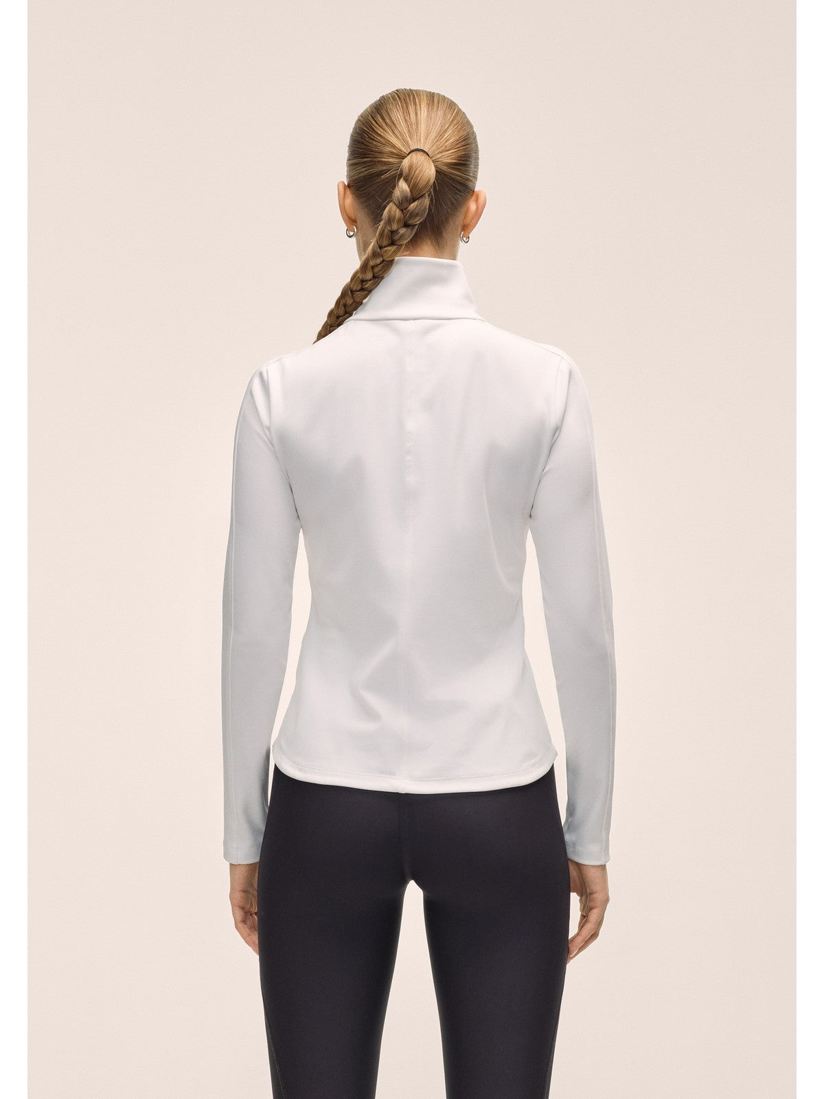 Koszulka treningowa damska CASALL Serene Half Zip Long Sleeve kolor biały