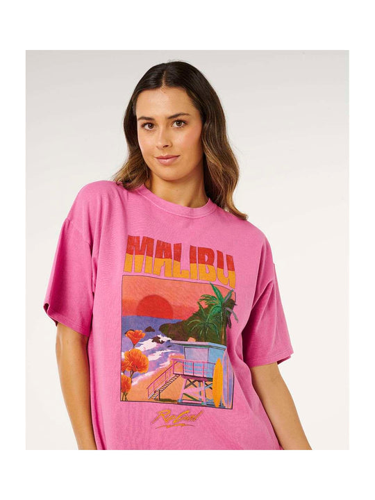 Koszulka damska RIP CURL Hayley O Heritage Tee różowa
