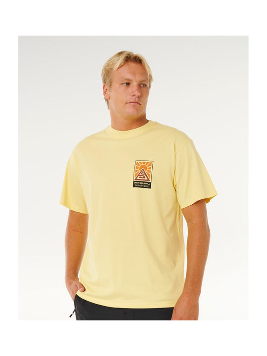 Koszulka męska RIP CURL Search Dawn Tee żółta
