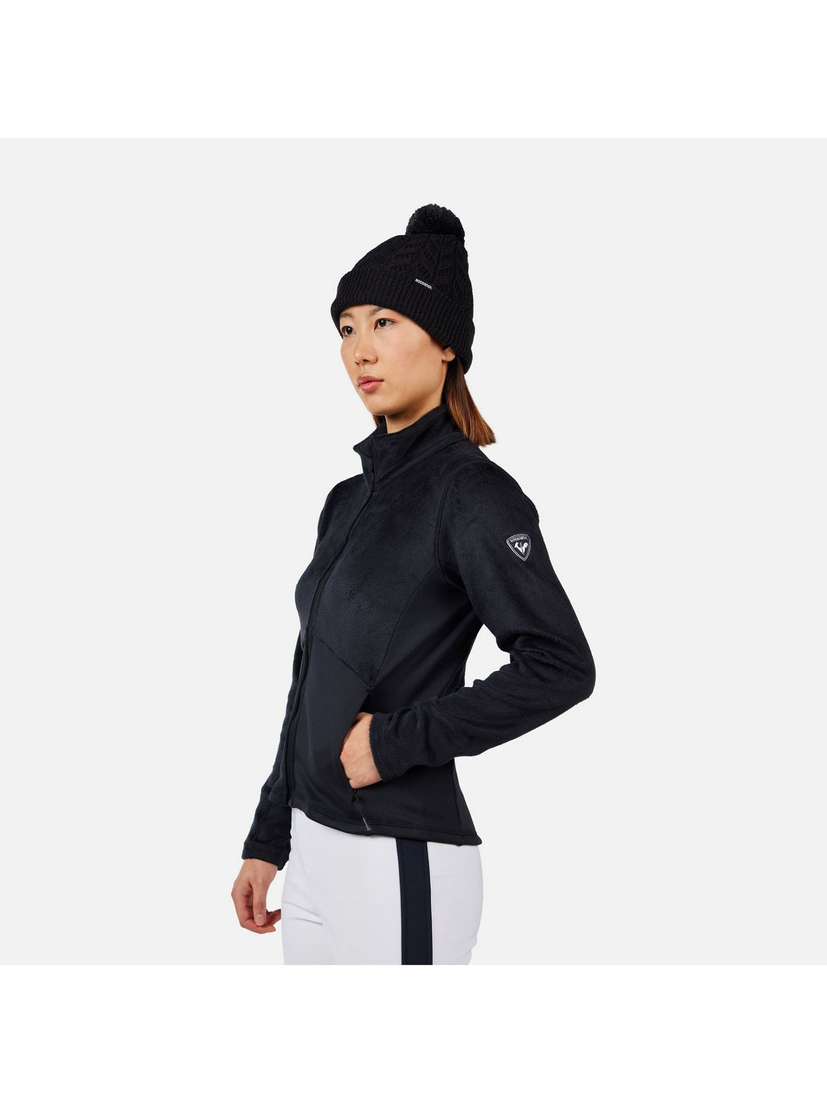 Bluza damska ROSSIGNOL W DIRETTA HZ FLEECE czarna