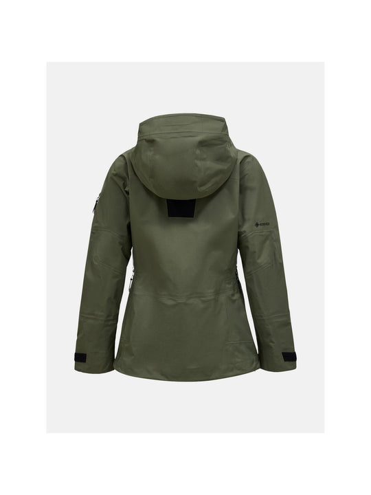 Kurtka narciarska damska PEAK PERFORMANCE Alpine GORE-TEX C-Knit 3L Shell Jacket zielona
