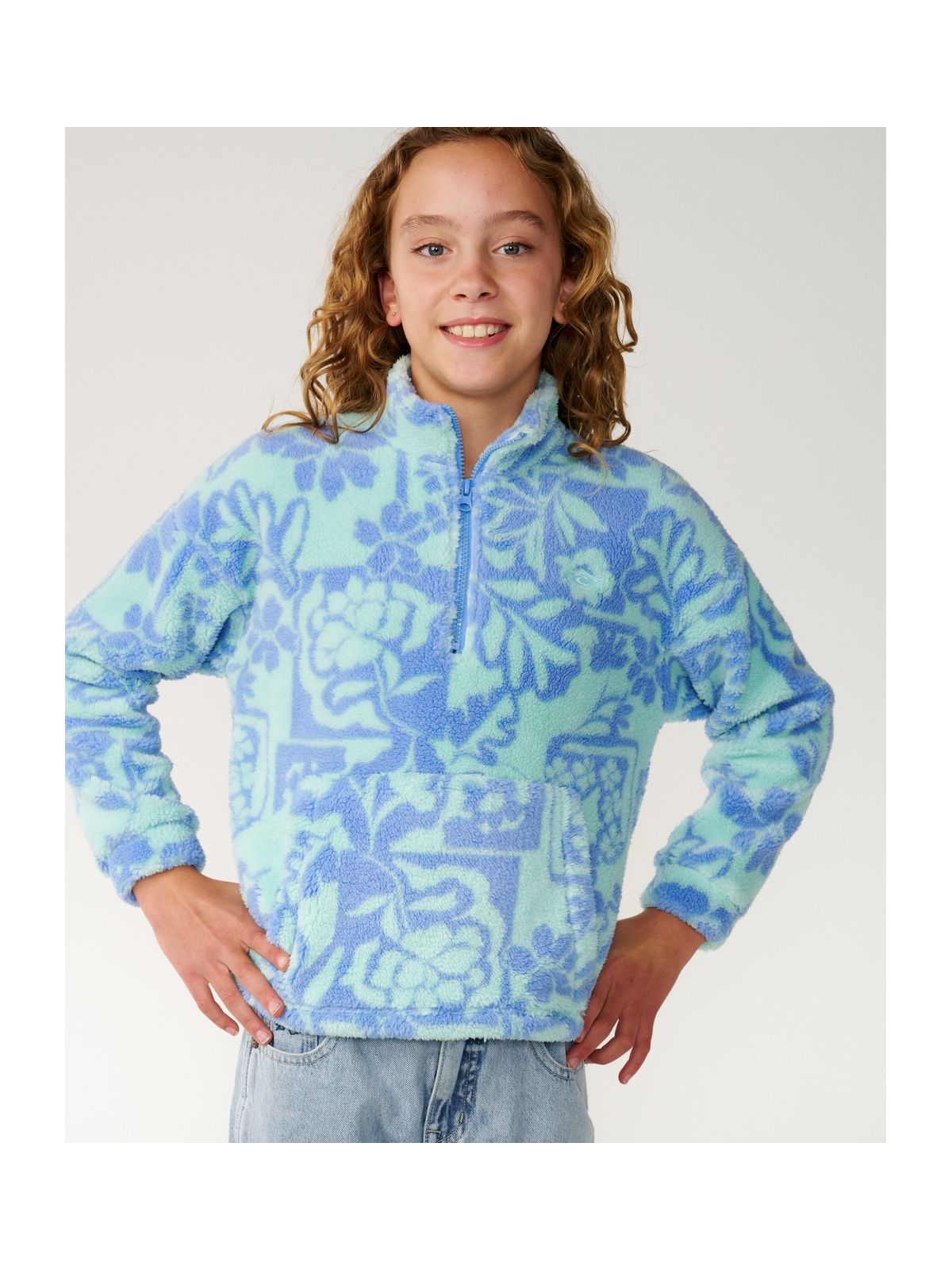 Bluza juniorska RIP CURL Pacific Dreams 1/4 Zip - Girl niebieska