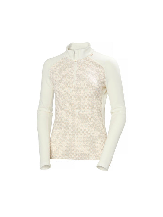 Bielizna termiczna damska HELLY HANSEN W LIFA MERINO MIDW GRA 1/2 ZIP biała
