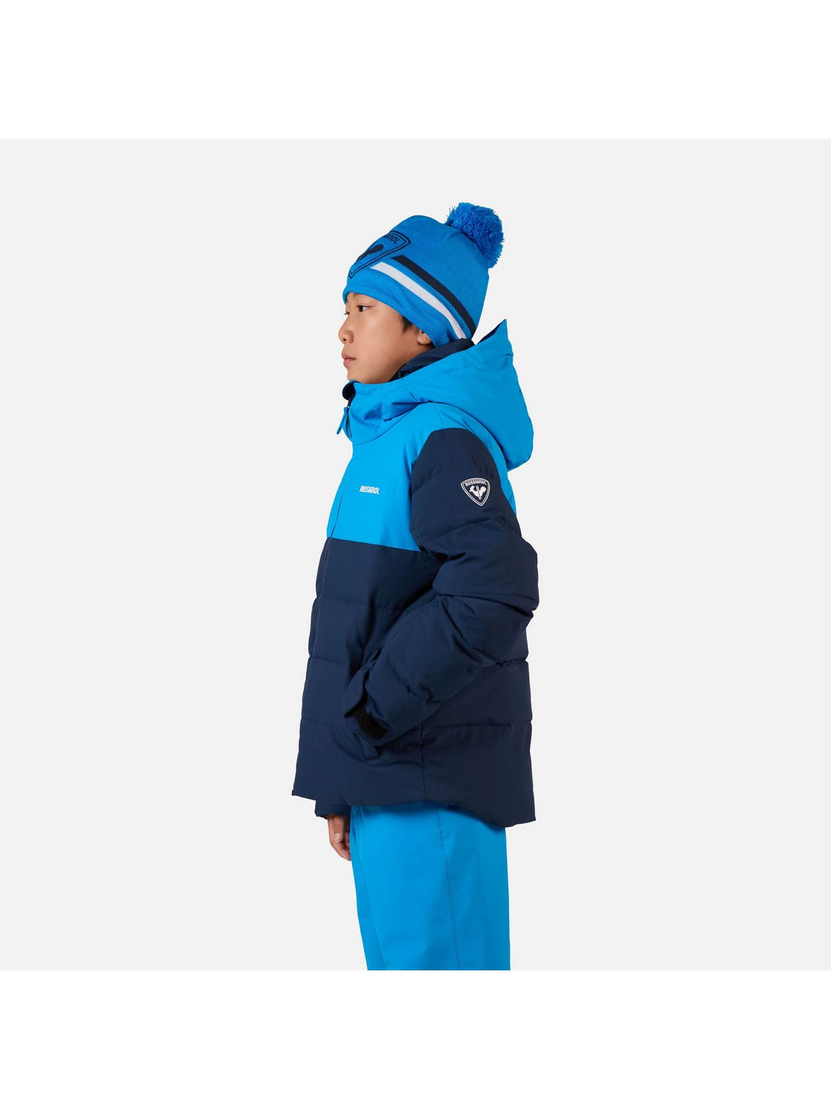 Kurtka narciarska dziecięca ROSSIGNOL Boy Siz Quilted Jkt granatowa