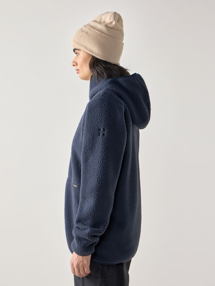 Bluza polarowa z kapturem damska HAGLÖFS Funds Pile Hood Tarn Blue