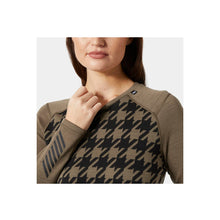 Koszulka damska HELLY HANSEN W Lifa Merino Midweight Graphic Crew kolor brązowy
