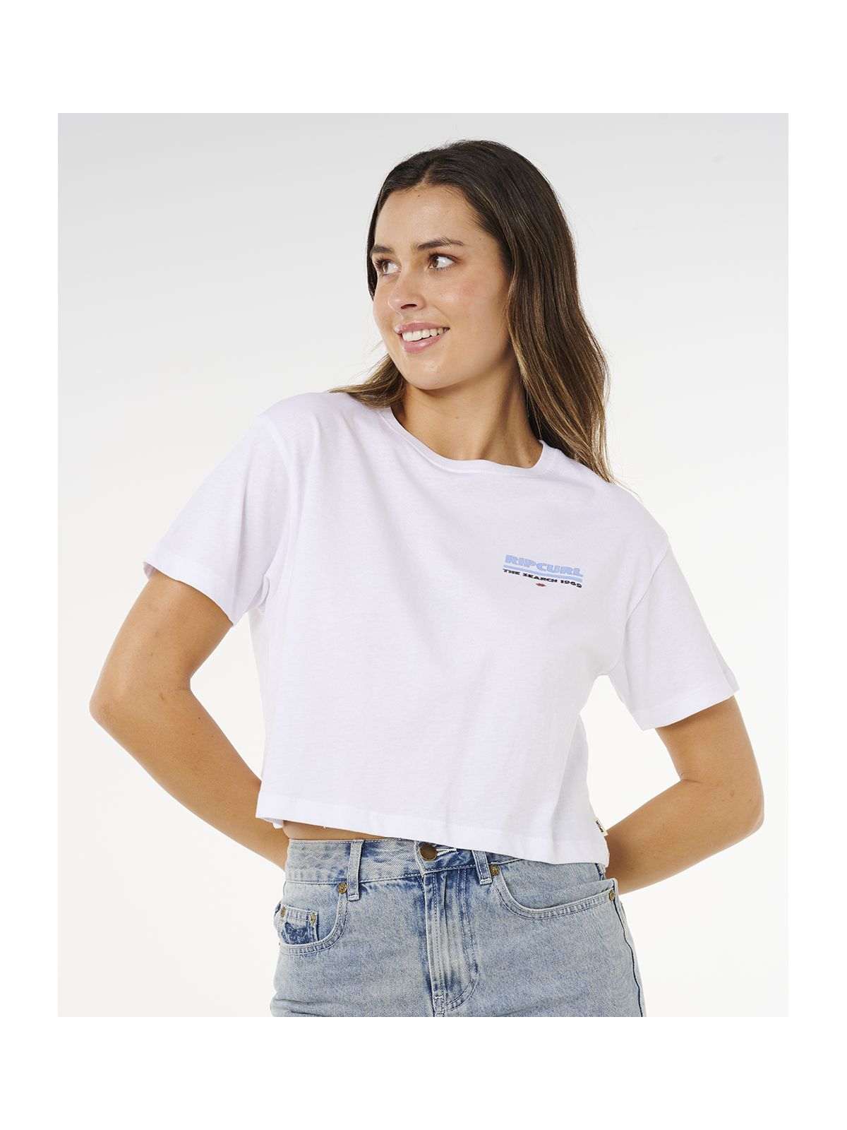 Koszulka damska RIP CURL Hayley O Crop Tee biała
