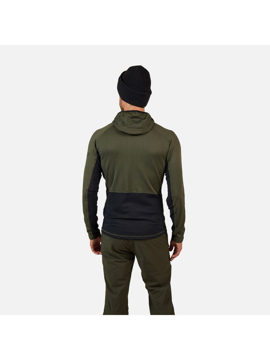 Bluza męska ROSSIGNOL BLACKSIDE MIX FZH FLEECE zielona
