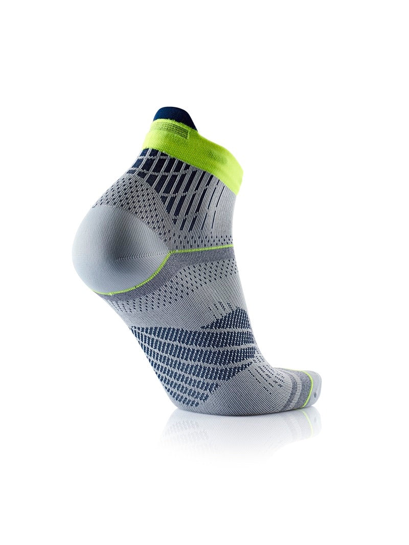 Skarpety do biegania SIDAS Run Feel szaro żółte