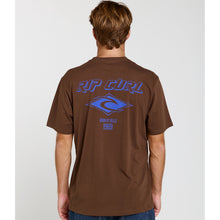 Koszulka męska RIP CURL Fade Out Icon Tee brązowa
