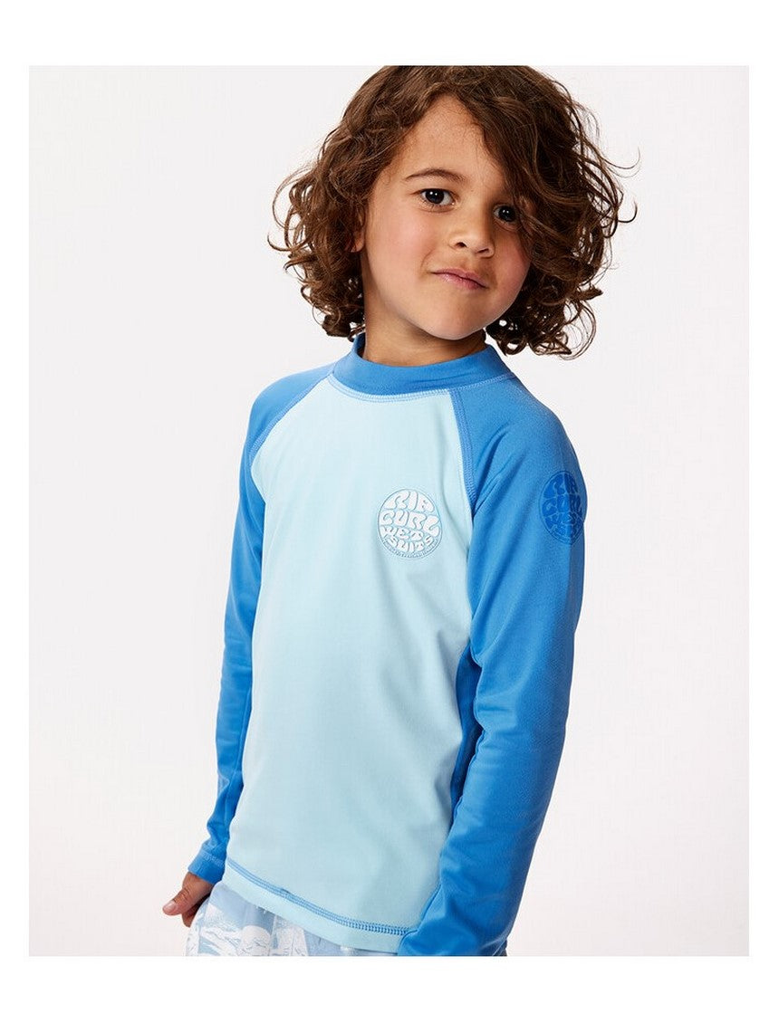 Lycra RIP CURL Icons Uv Brushed L/S-Boy niebieski