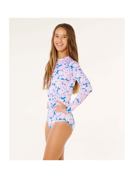 Kostium dziewczęcy RIP CURL Sunshine Upf Ls Surfsuit- Girl niebieski
