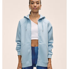 Bluza damska CASALL Easy Oversized Zip Hoodie kolor niebieski
