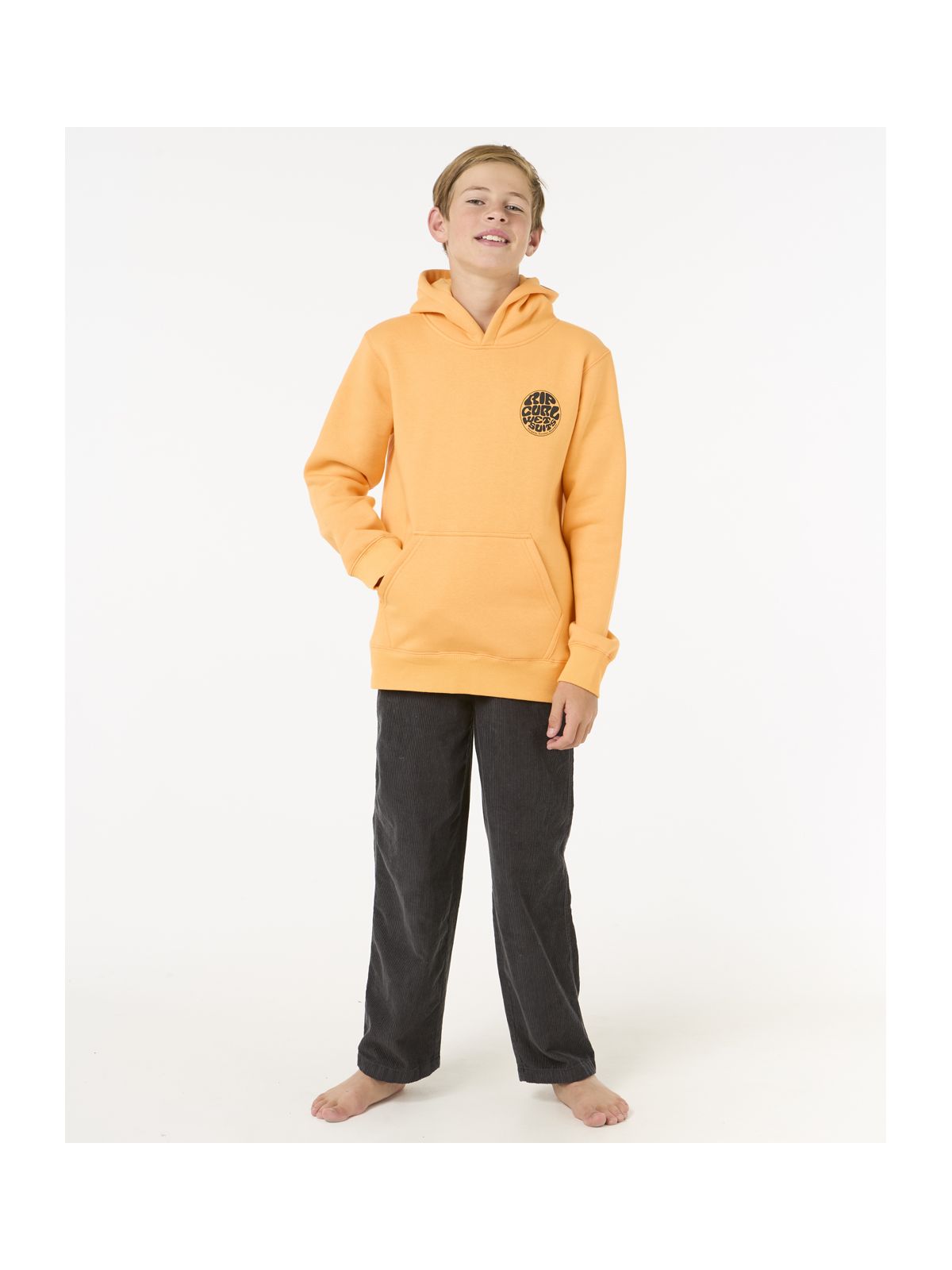 Bluza dziecięca RIP CURL Wetsuit Icon Hood-Kid pomarańczowa