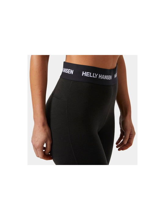 Legginsy damskie HELLY HANSEN W LIFA Merino Midweight 3/4 Pant kolor czarny
