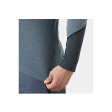 Koszulka męska HELLY HANSEN Lifa Merino Midweight 1/2 Zip kolor granatowy
