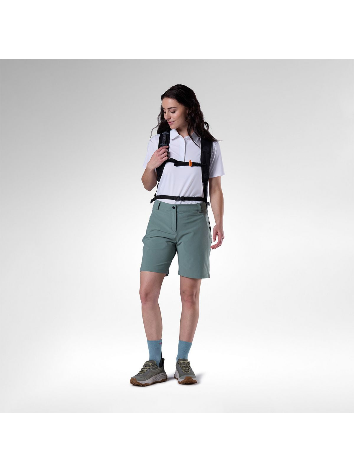 Szorty damskie ROSSIGNOL W Stretch Chino Short 7' zielone