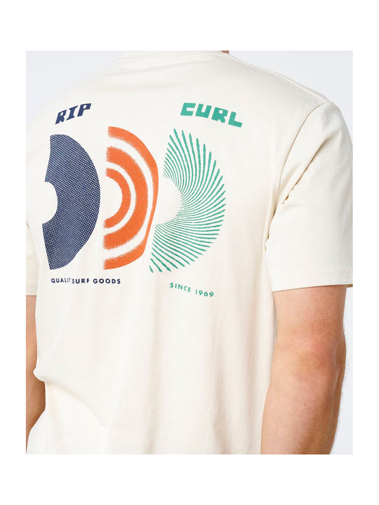 Koszulka męska RIP CURL Aots Rising Tee biała
