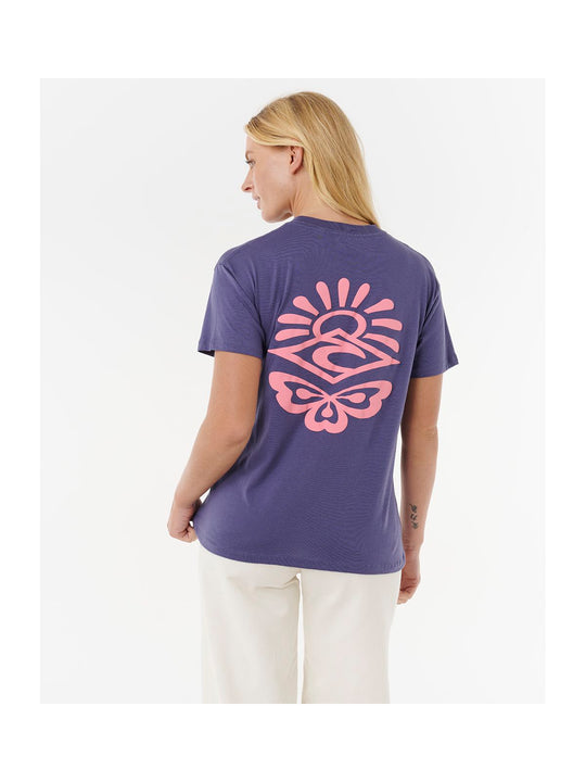 Koszulka RIP CURL ICONS OF SURF RELAXED TEE niebieska
