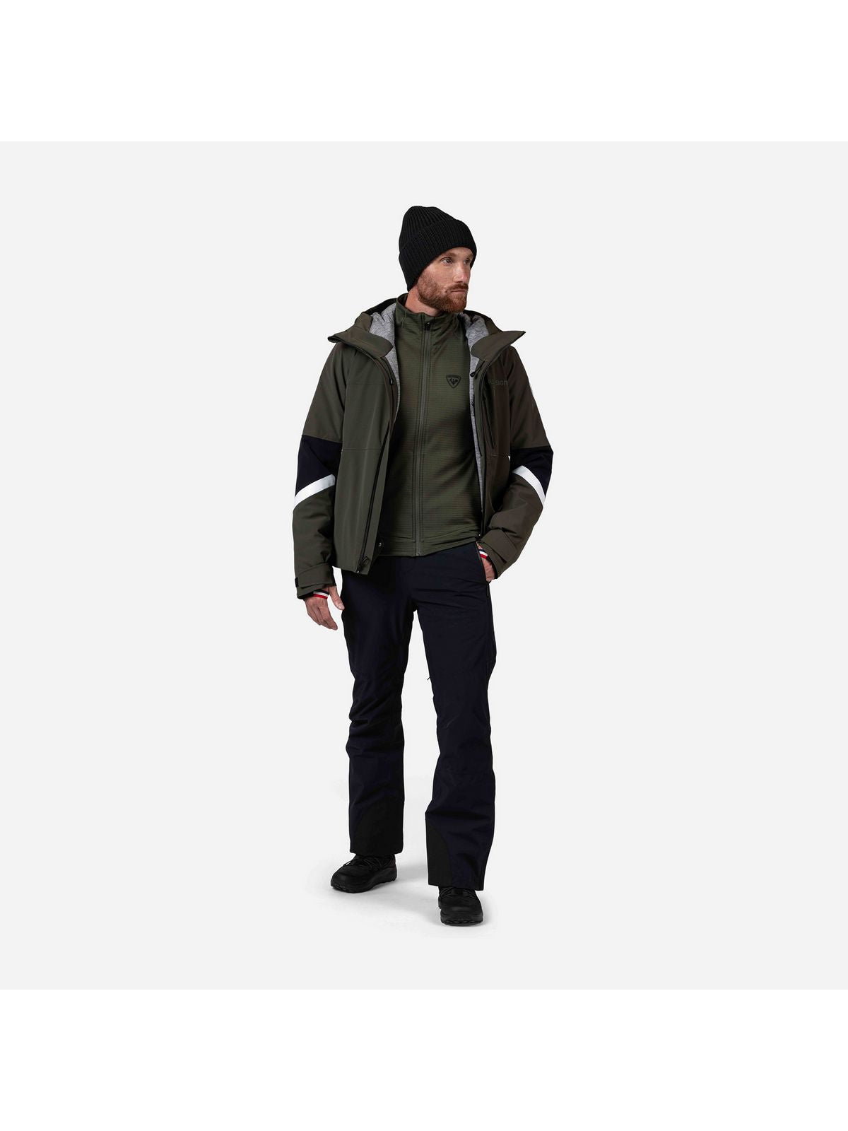 Bluza męska ROSSIGNOL Blackside Fleece Fz zielona