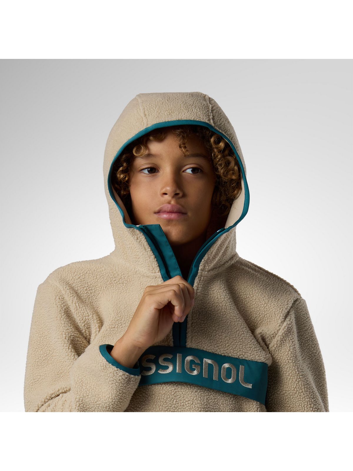 Bluza juniorska ROSSIGNOL Jr Alltrack Anorak Fleece beżowa